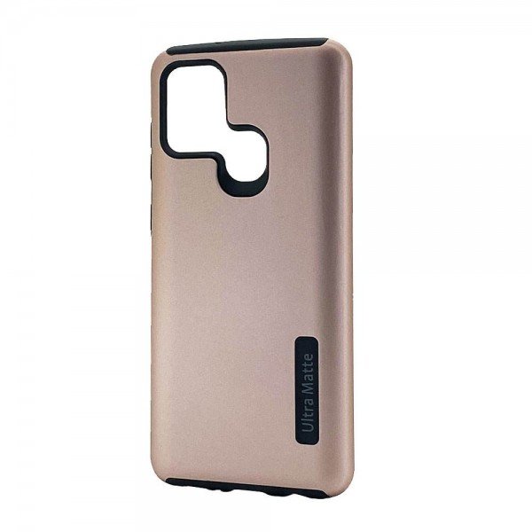 Wholesale Ultra Matte Armor Hybrid Case for Samsung Galaxy A21S (Rose Gold)